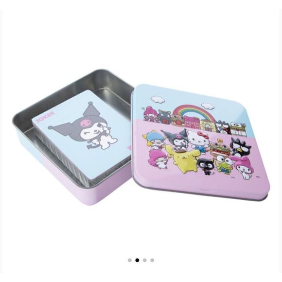 New! Hello Kitty Sanrio Playing Cards Tin Box Case, so fun! - Picture 2 of 4